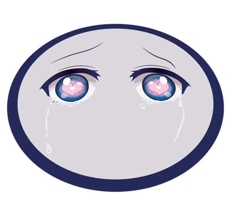 Plakanje anime oči teen vinil prostirka - TenStickers