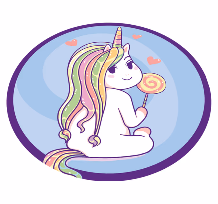 Anime jednorog životinjski vinil tepih - TenStickers