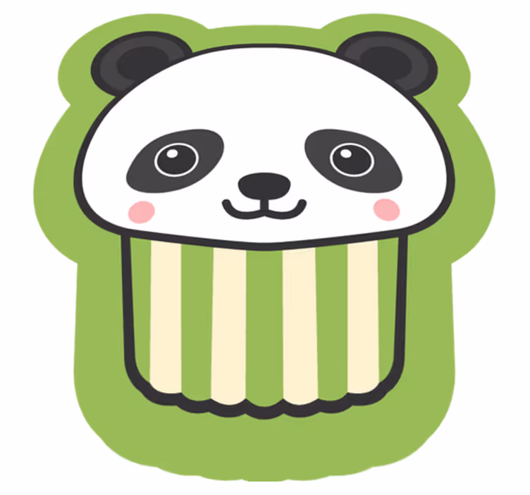 Anime sretna panda životinjski tepih - TenStickers