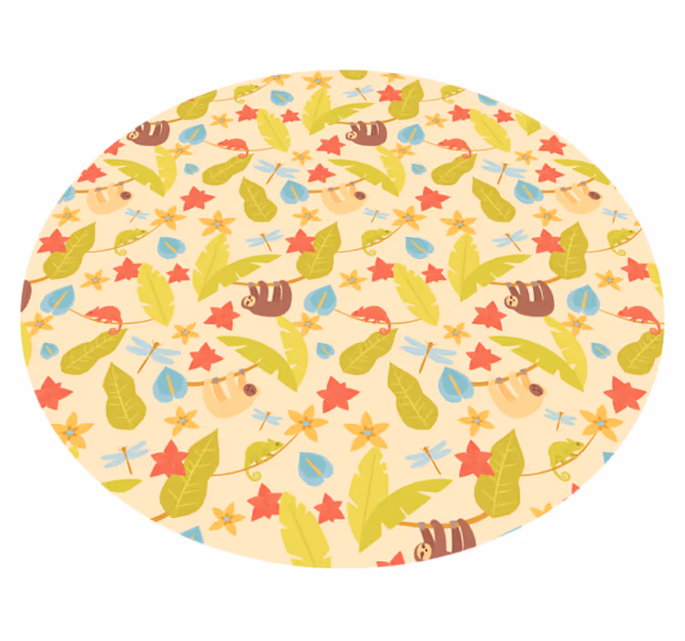 Drugi vinil podovi autumn critters kružni - TenStickers