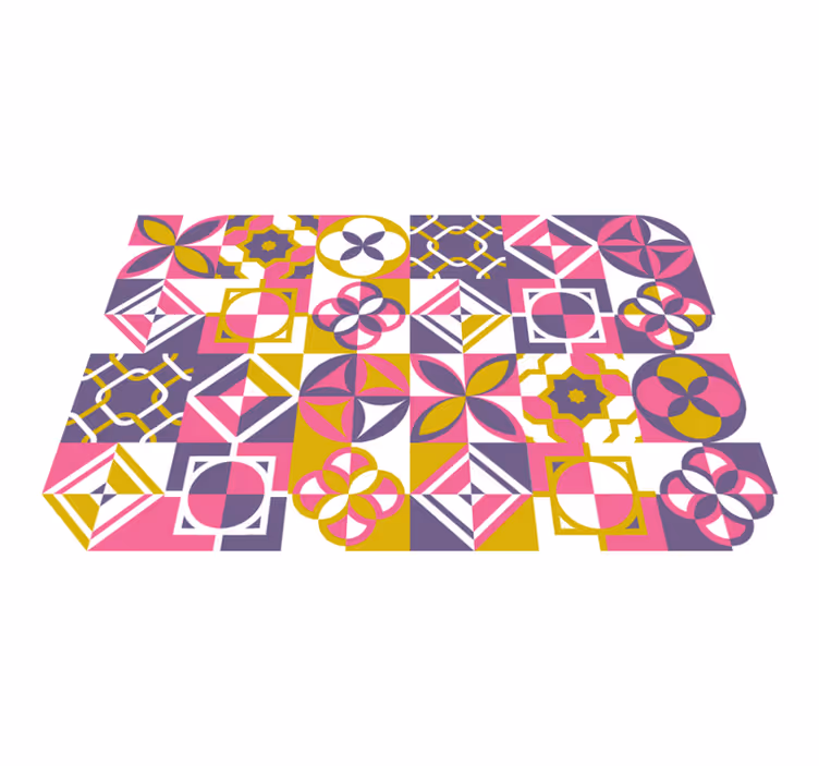 Geometrijske pločice pločica tepih - TenStickers