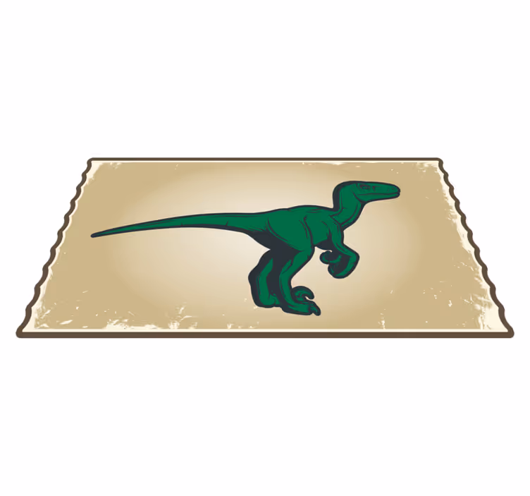 Crtani maskata raptor dinosaur životinjski tepih - TenStickers
