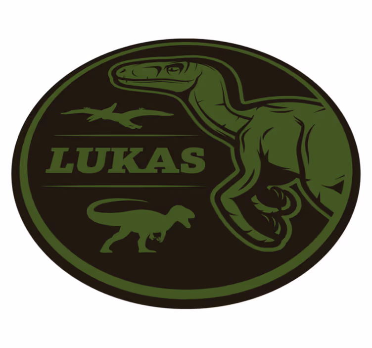 Dinosaur raptor s tekstilom životinjski tepih - TenStickers