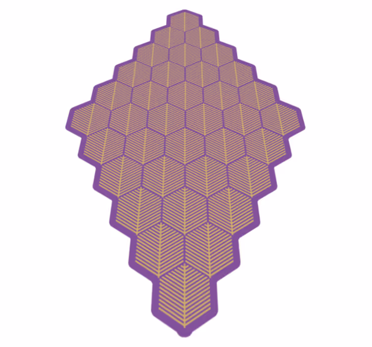 Vinil podovi geometrijski ljubičasti heksagoni - TenStickers