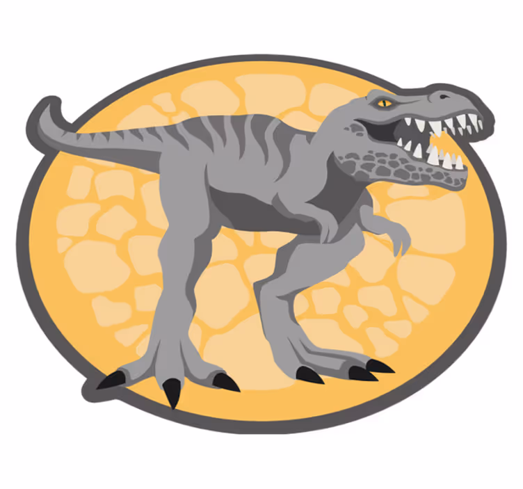 Vinil podovi djeca kružni dizajn dinosaura - TenStickers