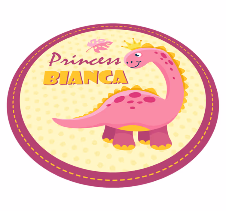 Vinil podovi rasadnici princeza dinosaur - TenStickers