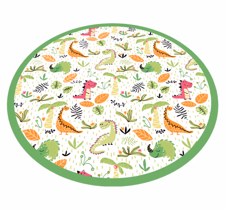 Dinosaur i druge životinje uzorak životinjski tepih - TenStickers