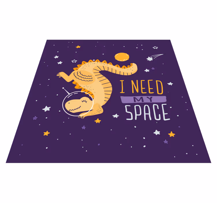 Trebam svoj svemirski vinil tepih dinosaura - TenStickers