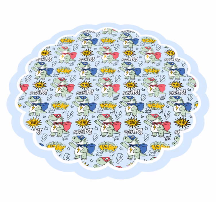 Vinil podovi djeca superjunaci dinosauri - TenStickers
