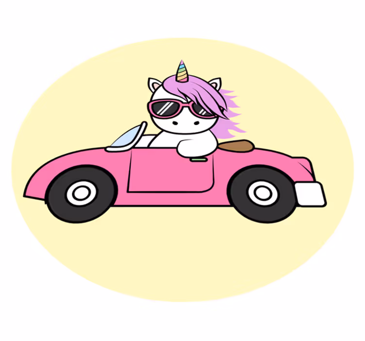 Drugi vinil podovi unicorn drive decor - TenStickers