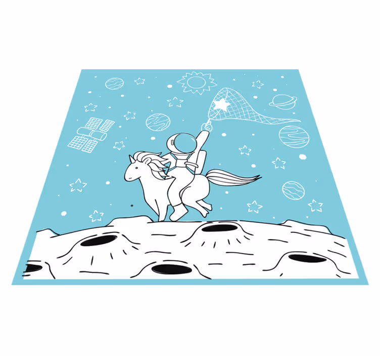 Vinil podovi igre motiv svemirske avanture - TenStickers