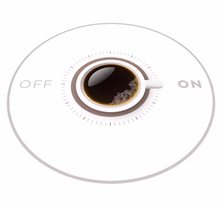 Vinilne prostirke s frazama kofein prebaciti - TenStickers
