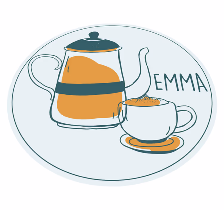Kava tekst i šalica moderni tepih - TenStickers