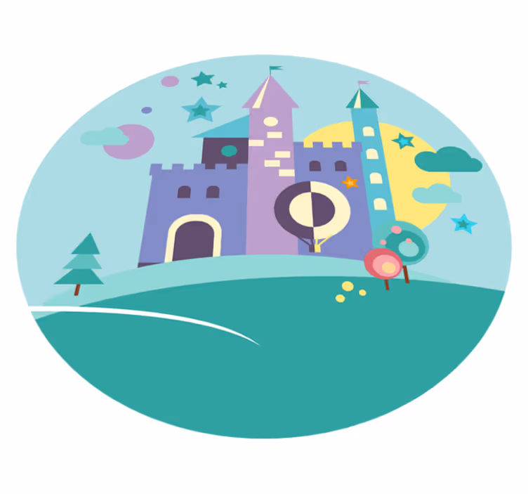 Vinil podovi djeca fantasy castle play - TenStickers