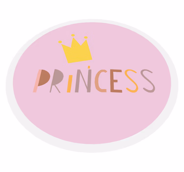 Princeza na ružičastoj pozadini dječji vinil tepih - TenStickers