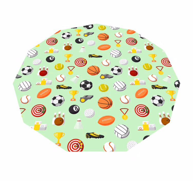 Kid sportske lopte dizajn vinil prostirka - TenStickers
