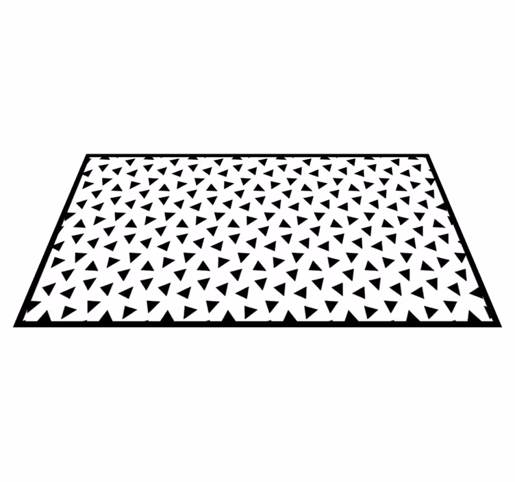 Crno-bijeli trokuti geometrijski vinil prostirke - TenStickers