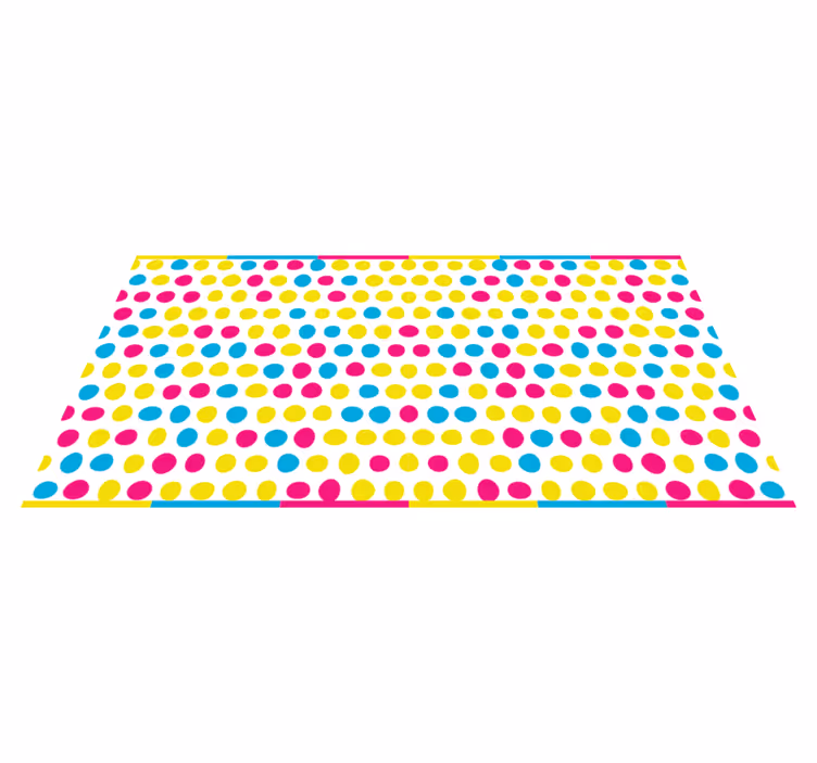 Točkice u boji geometrijski vinil prostirke - TenStickers