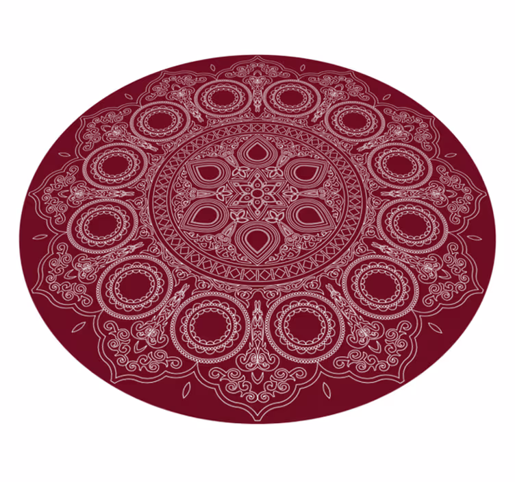 Vinil podovi mandala bordo crveni motiv - TenStickers