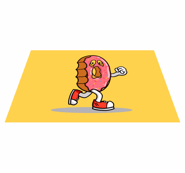 Drugi vinil podovi animirani lik krafne - TenStickers