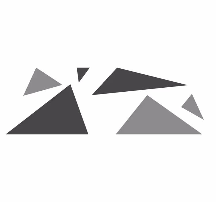 Sivi trokut geometrijski tepisi od vinila - TenStickers
