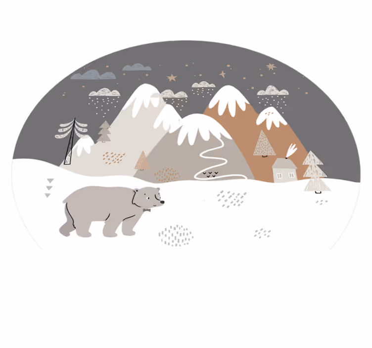 Vinil podovi djeca igralište za polarnog medvjeda - TenStickers