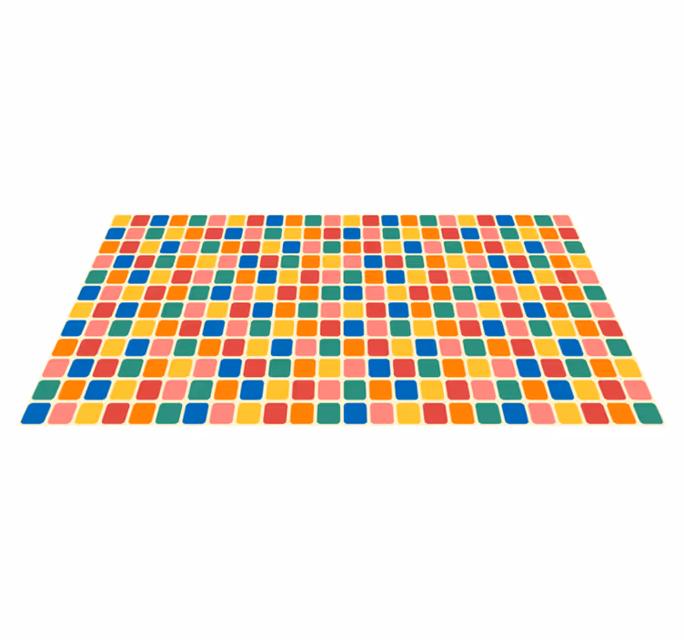 Vinil podovi geometrijski šareni kvadrati mozaika - TenStickers