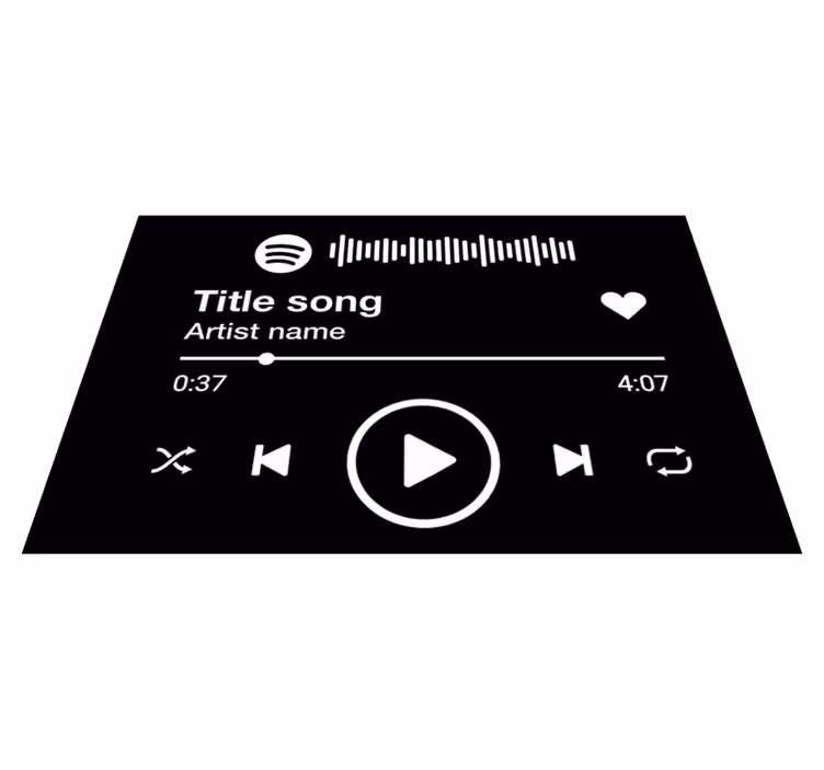 Spotify tekst personalizirana prostirka - TenStickers