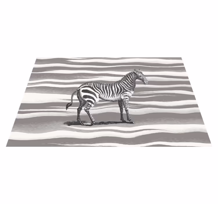 Vintage zebra ilustracija vinil prostirka - TenStickers
