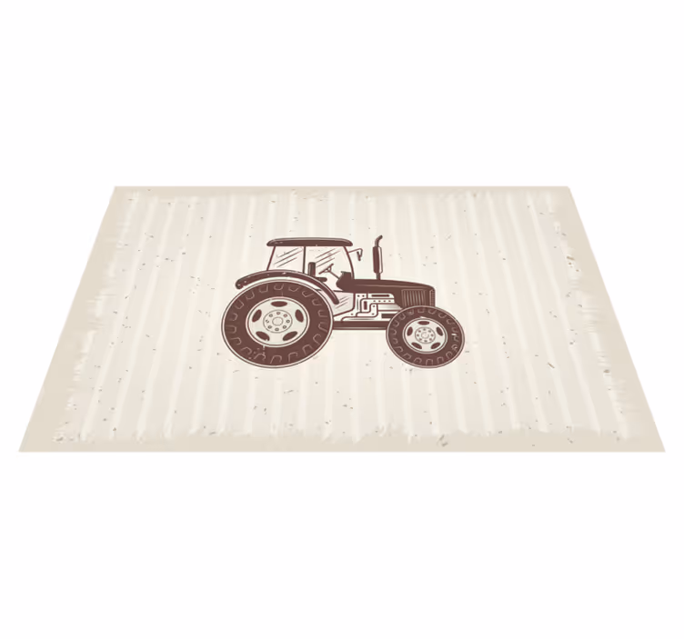 Vintage poljoprivredni traktor vintage vinil prostirka - TenStickers