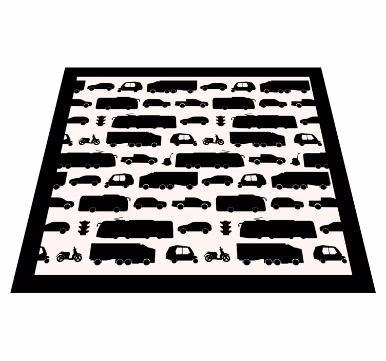 Vinil podovi ceste siluete vozila - TenStickers