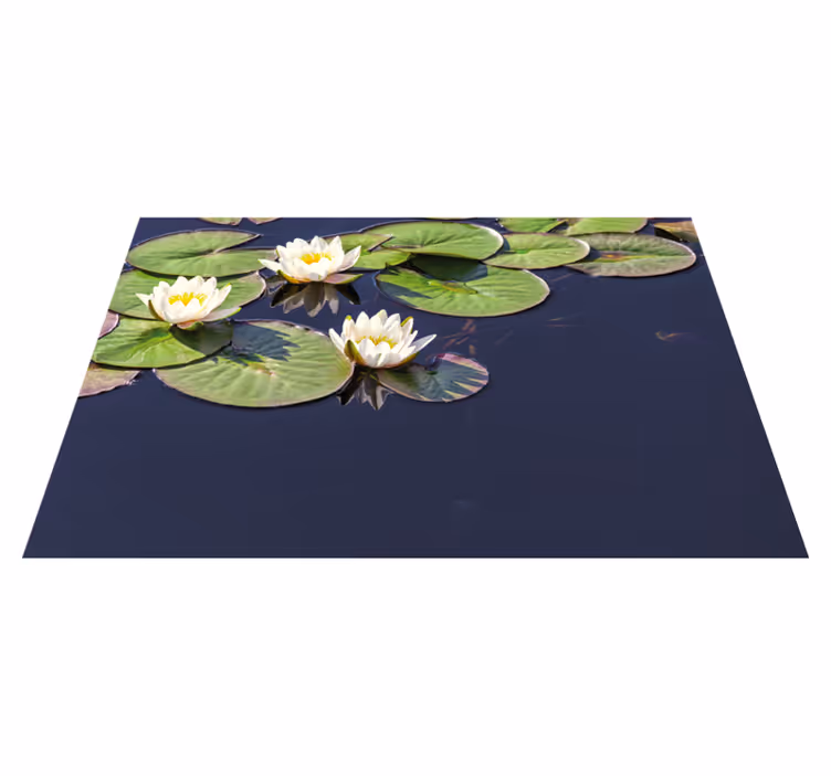 Lotus realan u ribnjaku cvjetni tepih - TenStickers