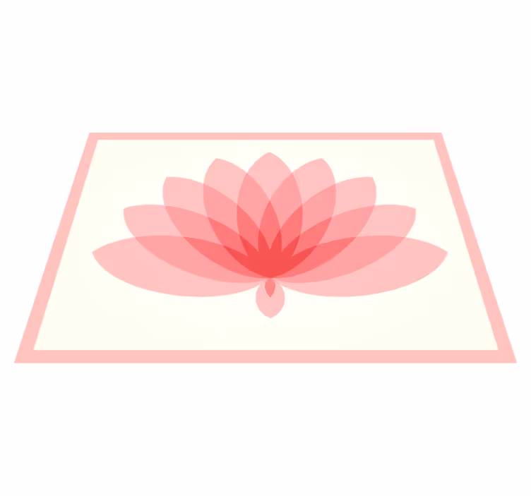 Lotus jednocvjetni vinil tepih - TenStickers