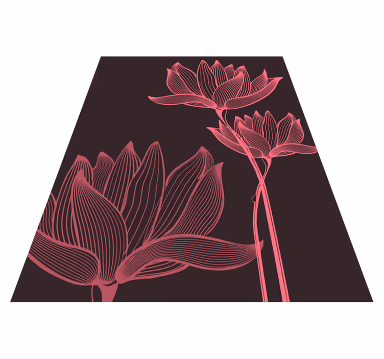 Lotus dva cvijeta cvjetni sag - TenStickers