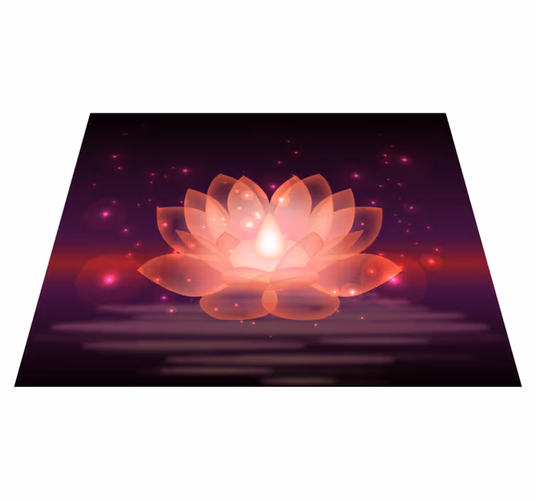 Vinil podovi mandala dizajn kozmičkog lotosa - TenStickers