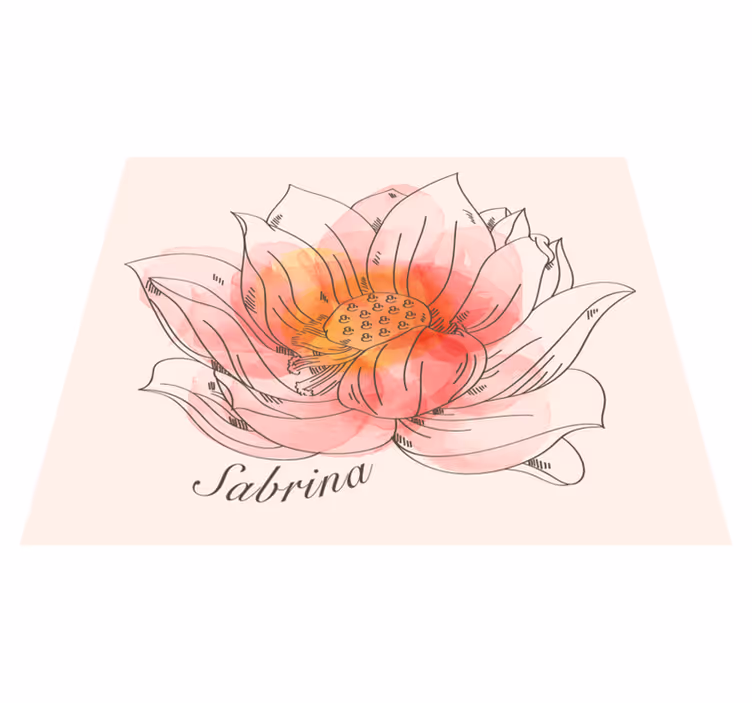 Lotus ime cvjetni tepih s vlastitim imenom - TenStickers