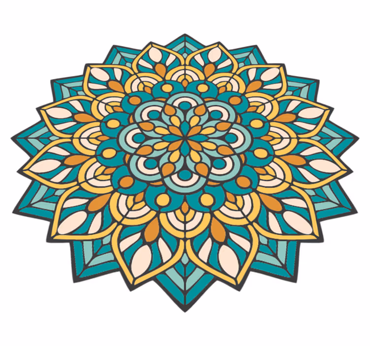 Vinil podovi mandala složeni šareni motiv - TenStickers