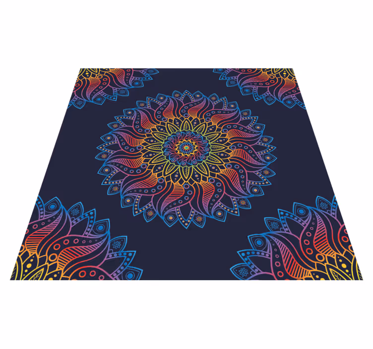 Mandala vinil tepih jarkih boja - TenStickers