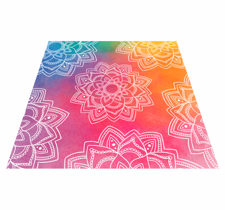 Duga boja pozadine mandala vinil prostirka - TenStickers