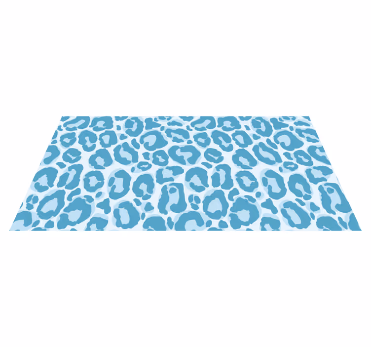 Plavi leopard print životinjski otisak vinil prostirka - TenStickers