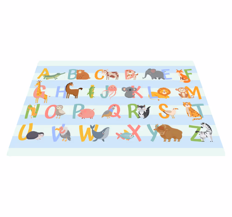 Drugi vinil podovi alphabet parada životinja - TenStickers