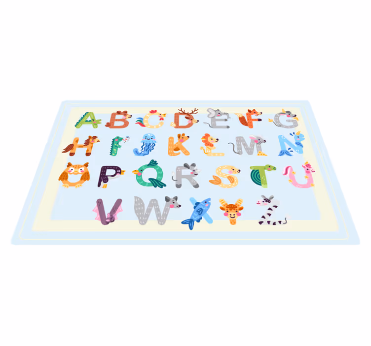 Vinil podovi abeceda abecedna stvorenja - TenStickers