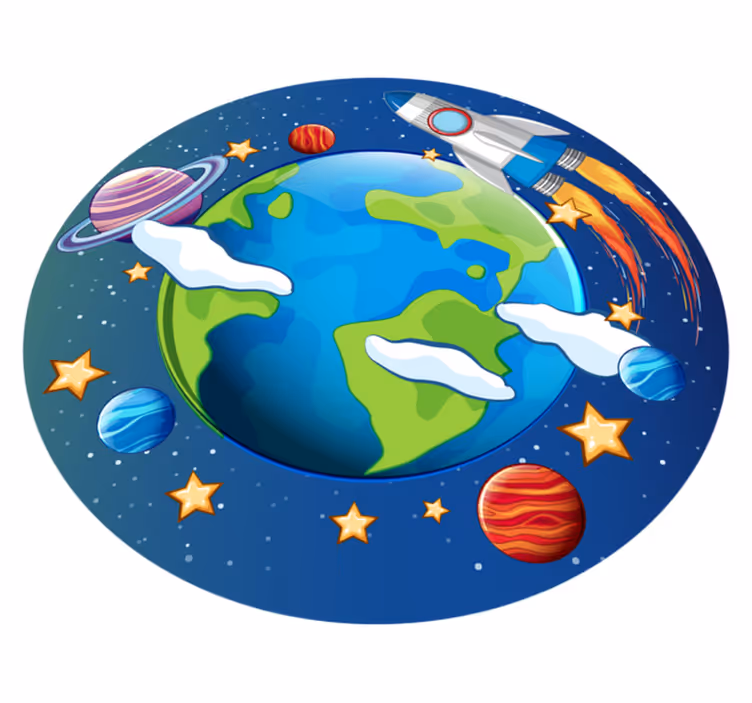 Originalni vinil tepih galaxy kids - TenStickers