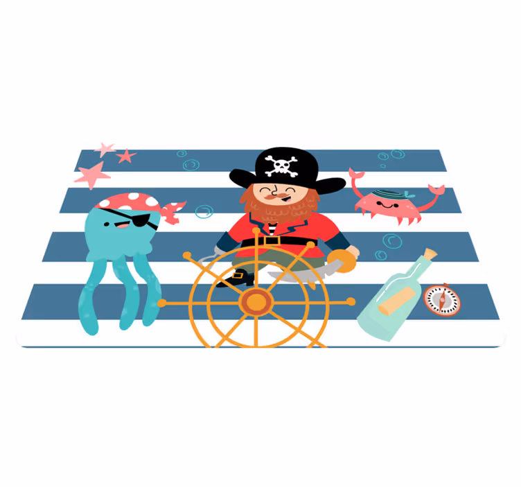 Piratski elementi djeca vinil prostirka - TenStickers
