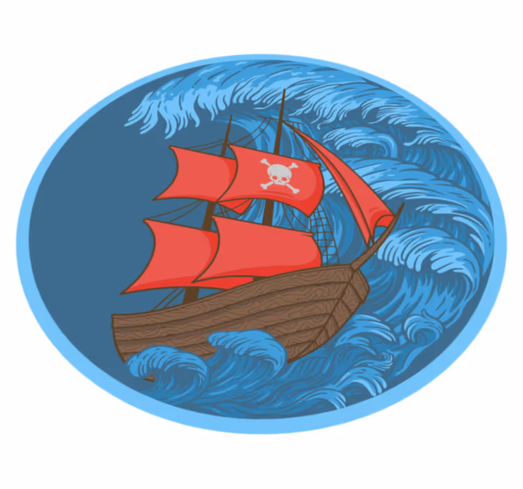 Gusarski brod djeca vinil prostirka - TenStickers