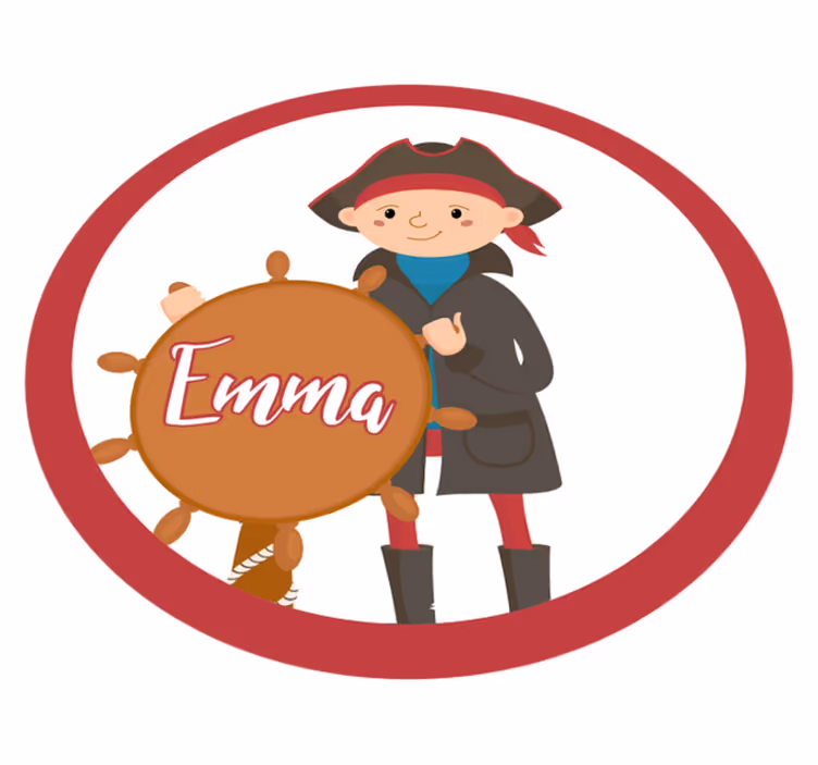 Vinil podovi s imenima gusar prilagodljiv - TenStickers