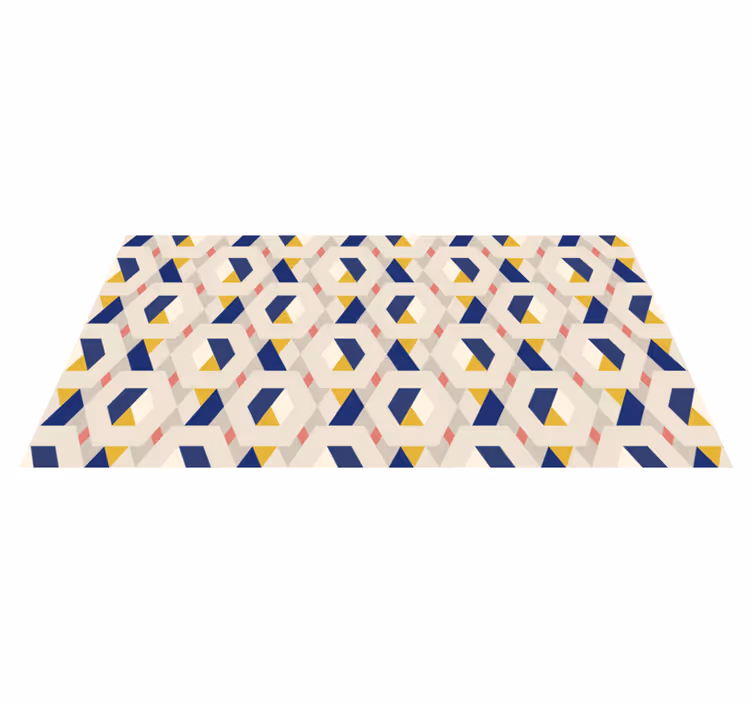 Vinil podovi moderan šesterokutni geometrijski motiv - TenStickers