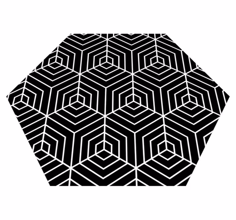 Vinil podovi geometrijski šesterokutni labirint - TenStickers
