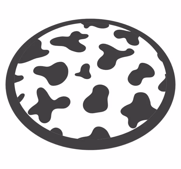 Crno-bijeli tepih od kravljeg printa - TenStickers