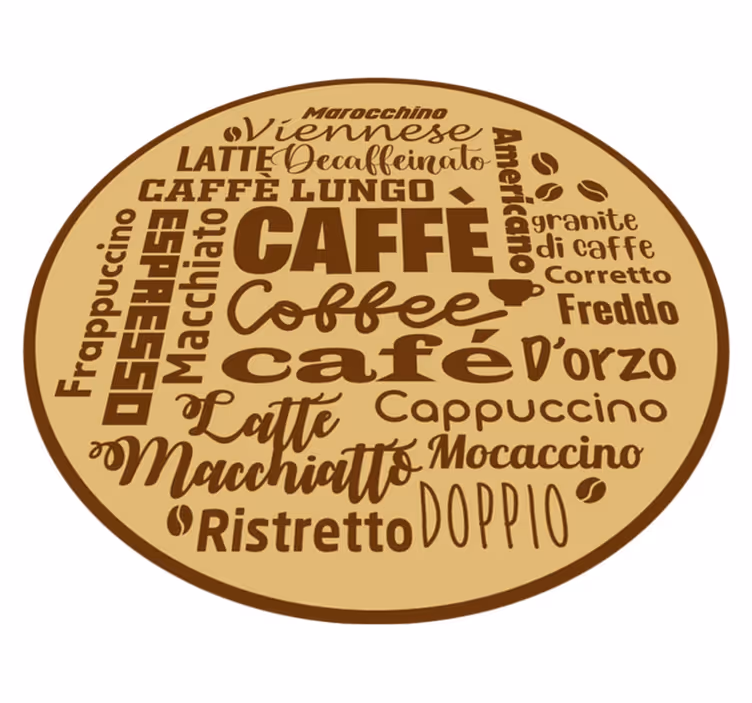 Vinilne prostirke s frazama središnji dio kave - TenStickers